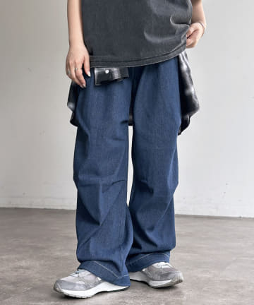 CPCM(シーピーシーエム) 綿ナイロンニータックパンツ