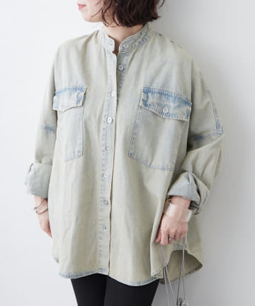 Remind me and forever(リマインドミーアンドフォーエバー) 【再販決定！】【@_misato___セレクト】ロゴ刺繍デニムシャツ