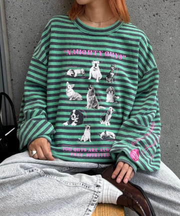 CIAOPANIC TYPY(チャオパニックティピー) 【SOUNDS GOOOOD】プリント刺繍ヴィンテージスウェット