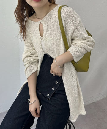 mystic(ミスティック) スラブシアースキッパーニット