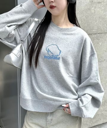WHO’S WHO gallery(フーズフーギャラリー) WEB限定/2サイズ【TOKYO GIRL/東京ガール】3D刺繍ロゴクルー
