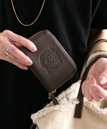 ear PAPILLONNER(イア パピヨネ) LION COFFEE(ライオンコーヒー)コラボ レザー二つ折り財布
