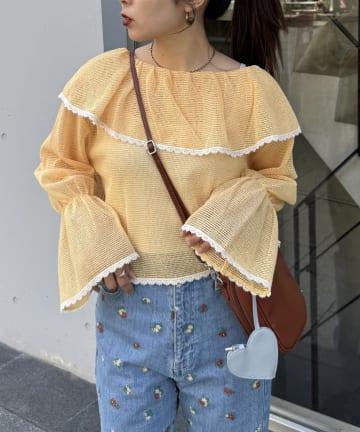 CIAOPANIC TYPY(チャオパニックティピー) 【HELLO.SANFRANCISCO】メッシュレースボレロブラウス