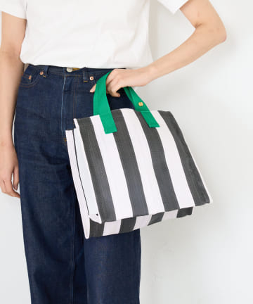 BIRTHDAY BAR(バースデイバー) STRIPE BOX TOTE BAG