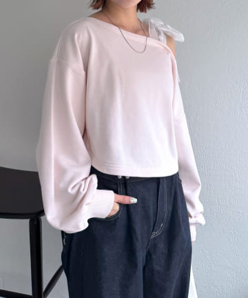 [mline]ショルダーリボンスウェット