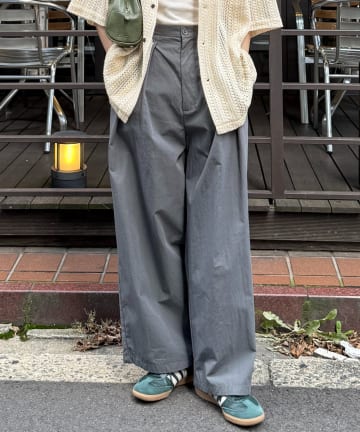 CPCM(シーピーシーエム) 冷感タックワイドパンツ