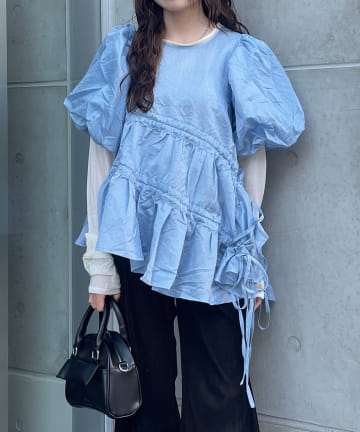 Kastane(カスタネ) 【GHOSPELL】Alice Ruched Top