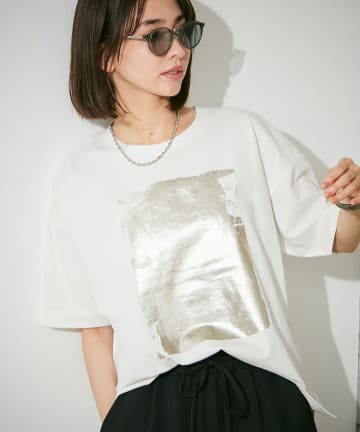 【NUNIFE】箔プリントBIGT　サイズ展開が登場！ ユニセックス