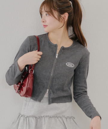 NICE CLAUP / OLIVE des OLIVE OUTLET(ナイスクラップ  / オリーブ デ オリーブ アウトレット) 【WEB限定】ピグメント風WZIPテレコ