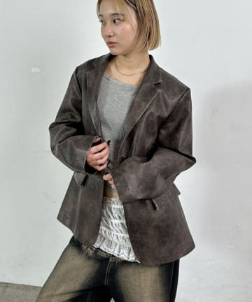 ヴィンテージライクレザージャケット