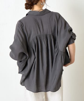 【新色登場】【ドライタッチシャツ】バックカーブシャーリングシャツ