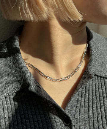 Lattice(ラティス) ＜ステンレス＞2連チェーンネックレス