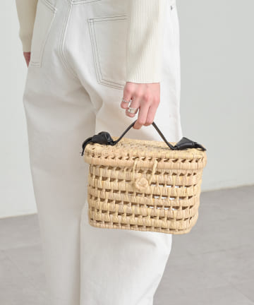 Omekashi(オメカシ) 【KECH LeS ESSENTIELS】RIBBON HANDLE BOX BAG