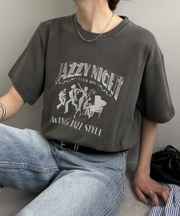 【ユニセックス】ピグメントジャズナイトTシャツ