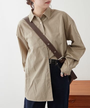 NICE CLAUP / OLIVE des OLIVE OUTLET(ナイスクラップ  / オリーブ デ オリーブ アウトレット) 【NUNIFE】チェックシャツ