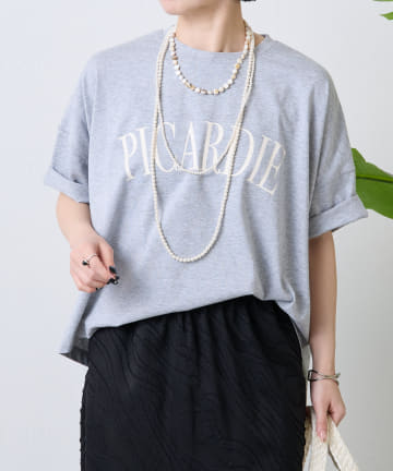 ロゴ入りシルケットカットソー