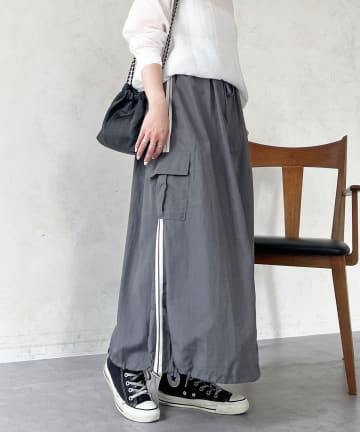 Croisiere(クロジエール) サイドラインナイロンスカート