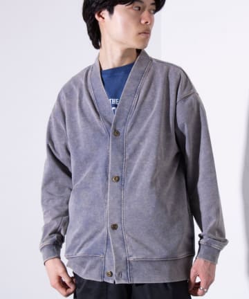 FREDY & GLOSTER(フレディ アンド グロスター) 【GLOSTER】ステッチ配色 デニムカーディガン Vネックカーディガン