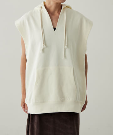 OUTLET(アウトレット) 【earthy_】オーガニックコットンフーディースウェットベスト
