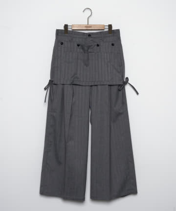 CIAOPANIC(チャオパニック) 【AïE/エーアイイー】TUCKED WIDE APRON PANT － PE/R SERGE