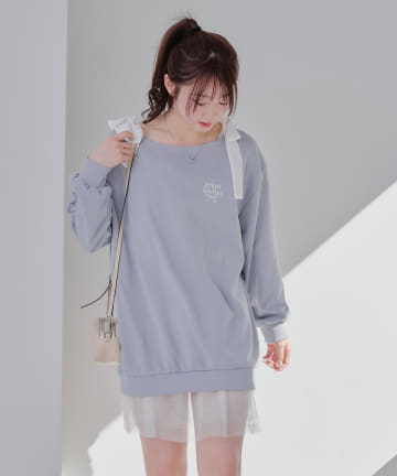 NICE CLAUP / OLIVE des OLIVE OUTLET(ナイスクラップ  / オリーブ デ オリーブ アウトレット) 【春の新作】【OUTLET限定】２ＷＡＹスウェットミニワンピース