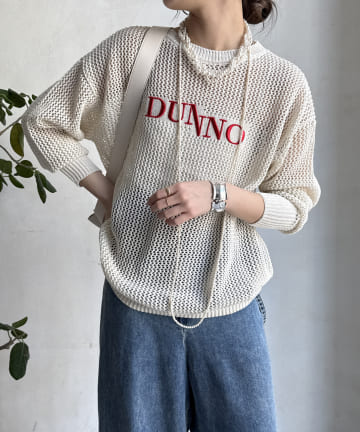 【WEB限定】メッシュラメロゴニット