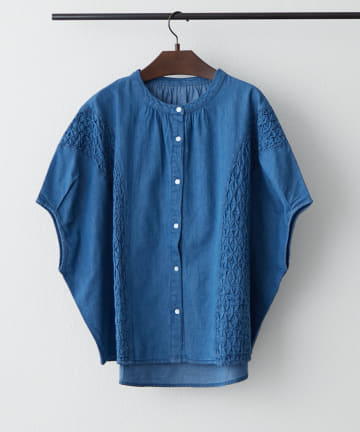 Remind me and forever(リマインドミーアンドフォーエバー) 【2025 Spring/Summer】スモッキングデニムシャツ