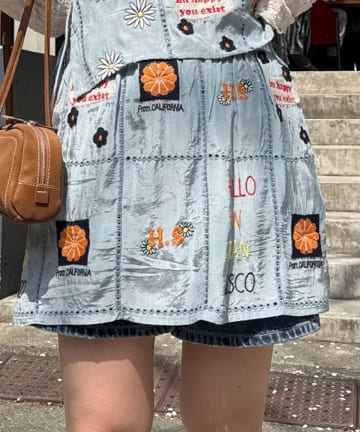 CIAOPANIC TYPY(チャオパニックティピー) 【HELLO.SANFRANCISCO/ハローサンフランシスコ】オリジナル刺繍巻きスカート