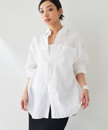 Whim Gazette(ウィム ガゼット) リネンキャンバスシャツ