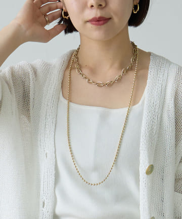 Jena　espace merveilleux(ジェナ　エスパスメルヴェイユ) マルチボールチェーンネックレス