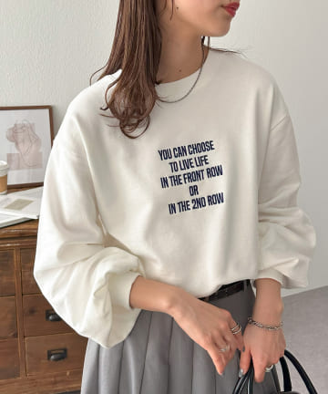 DISCOAT(ディスコート) 【WEB限定】刺繍ロゴショートスウェット