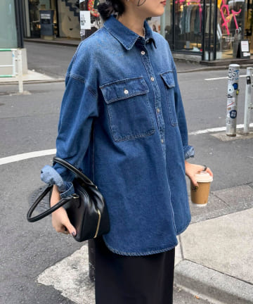 デニムオーバーシャツジャケット