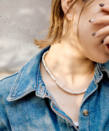 ear PAPILLONNER(イア パピヨネ) シルバーヘマタイトネックレス