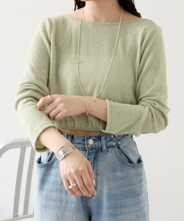 OUTLET(アウトレット) 【mystic】カシュクールショートカーディガン