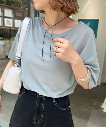 OUTLET(アウトレット) 【mystic】半袖シアーＴシャツ
