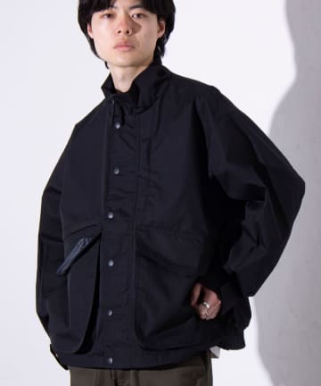 【GLOSTER/グロスター】T/C素材 裏ラミネートスタンドネックブルゾン