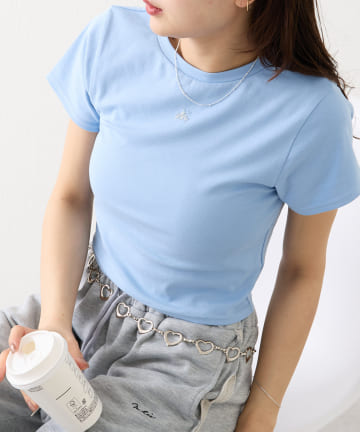 OUTLET(アウトレット) 【mystic】ビーズロゴTシャツ