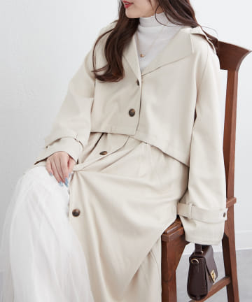 NICE CLAUP / OLIVE des OLIVE OUTLET(ナイスクラップ  / オリーブ デ オリーブ アウトレット) 【春の新作】【WEB限定】マルチWAYトレンチコート