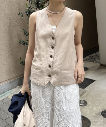 DOUDOU(ドゥドゥ) リヨセルリネンベスト