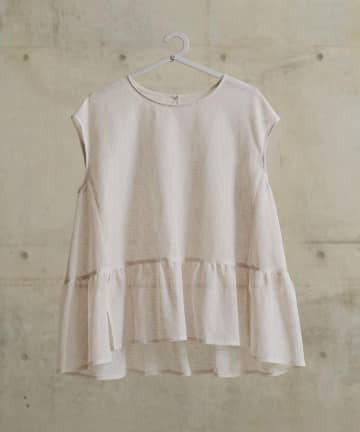 BEARDSLEY(ビアズリー) 《15 quinze》裾フリルメッシュブラウス