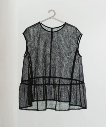 BEARDSLEY(ビアズリー) 《15 quinze》裾フリルメッシュブラウス