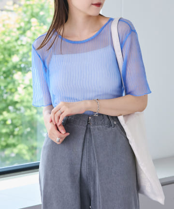 OUTLET(アウトレット) 【Kastane】グリッターチュールTee