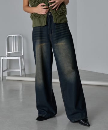 -goocy-(グーシー) 【PMサイズ追加／毎日履きたくなる！】ワイドストレートデニム