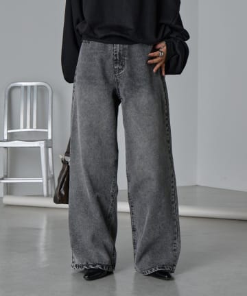 -goocy-(グーシー) 【PMサイズ追加／毎日履きたくなる！】ワイドストレートデニム