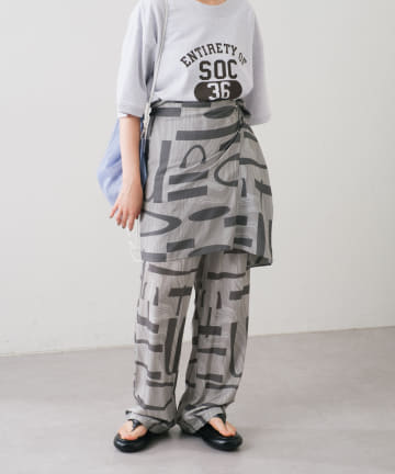 OUTLET(アウトレット) 【Kastane】【WHIMSIC】アブストラクトパターンプリントパンツ