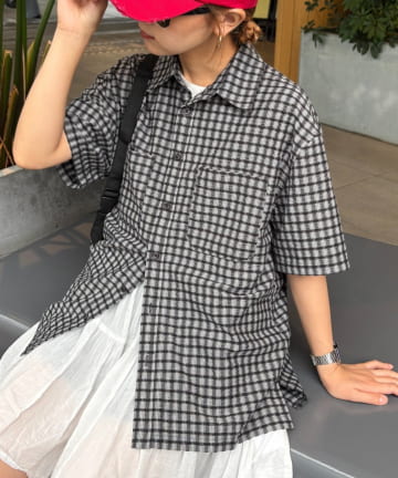 CIAOPANIC TYPY(チャオパニックティピー) 【UNISEX】ポコポコチェック半袖シャツ