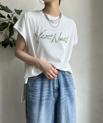DOUDOU(ドゥドゥ) 【WEB限定】ビジューロゴTEE