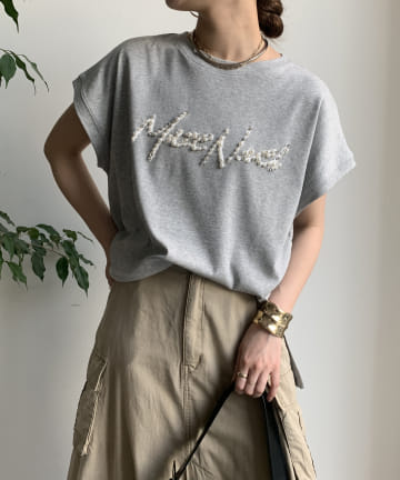 DOUDOU(ドゥドゥ) 【WEB限定】ビジューロゴTEE