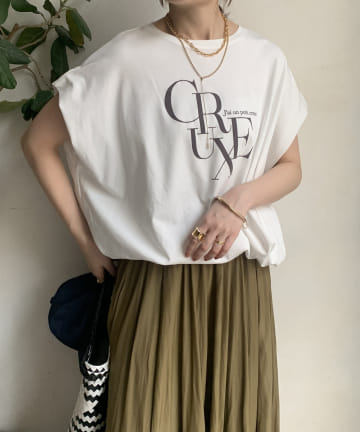 DOUDOU(ドゥドゥ) 【WEB限定】ドロストミックスロゴTEE