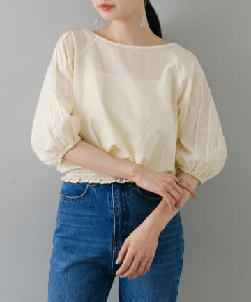 OUTLET(アウトレット) 【Kastane】シャーリングタックブラウス